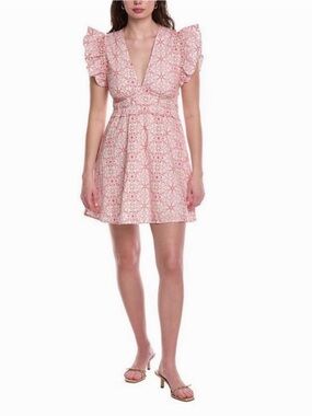 Sail to Sable Soft V Neck Flutter mini dress